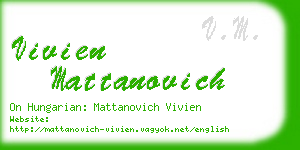 vivien mattanovich business card